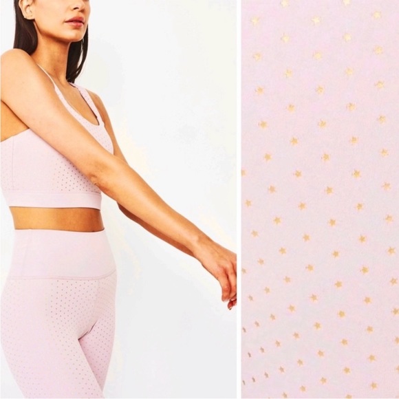 All Fenix NWOT 7/8 Leggings Anthropologie Twilight Blush Pink Allfenix Size M - Picture 2 of 10